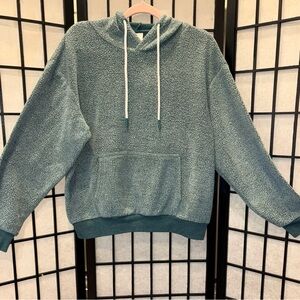 Member's Mark Astro Teal Reverse Sherpa Fleece Hoodie - Size XL